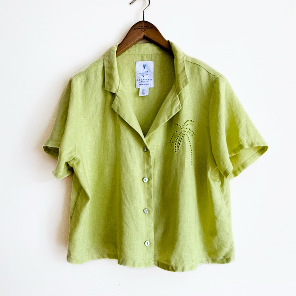 Calypso 💯 Linen Shirt. Handcrafted Elegance from India.